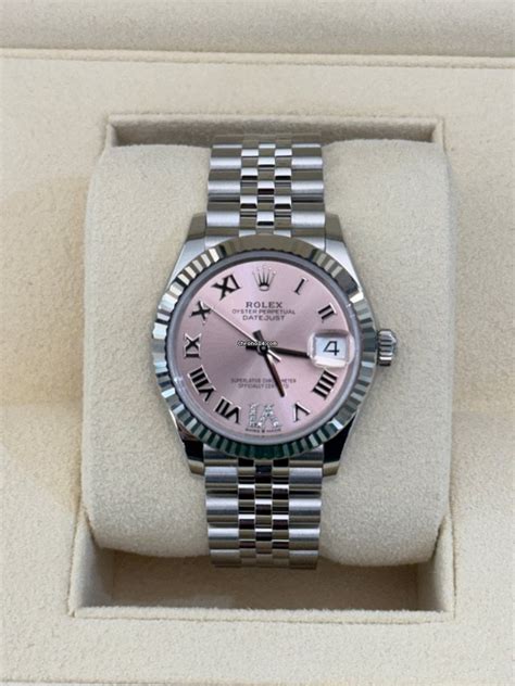 Rolex Datejust 31 NUOVO 2023 rosa pink con diamanti ore 6..